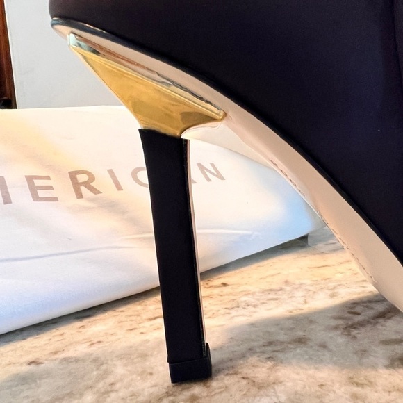 Good American Kickstand Neoprene Stiletto Boots Ankle Chocolate Brown Booties - Picture 4 of 7